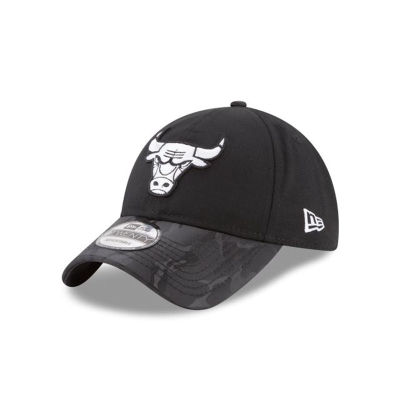 Chicago Bulls Gorra | New Era NBA Camo Shade 9twenty Adjustable Cap Mexico - Negros